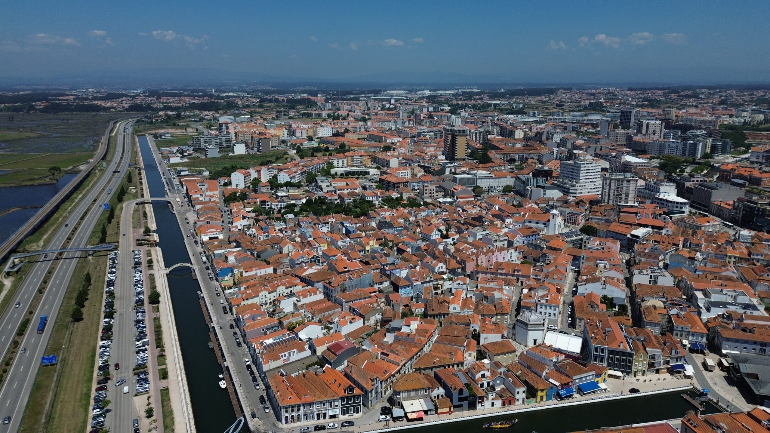 Vista área cidade